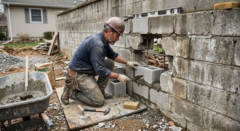 Block Wall Repair in Mobile County, AL