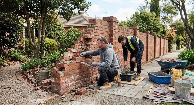 Brick Fence Repair in Mobile, AL