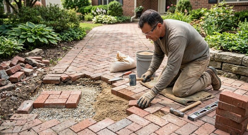 Brick Hardscape Repair in Mobile, AL