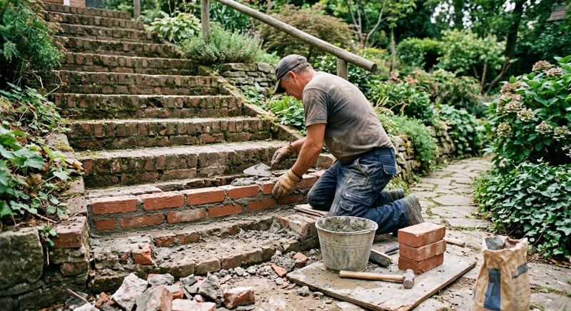 Brick Stairs Repair in Fairhope, AL