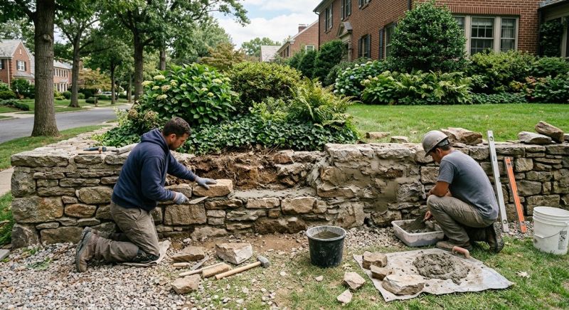 Stone Wall Repair in Saraland, AL